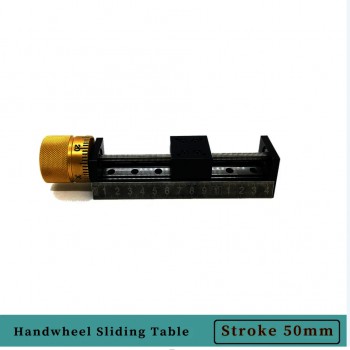 T-Type Mini Manual Linear Slide Table with Handwheel 50-300mm Stroke