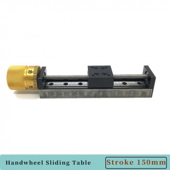 T-Type Mini Manual Linear Slide Table with Handwheel 50-300mm Stroke