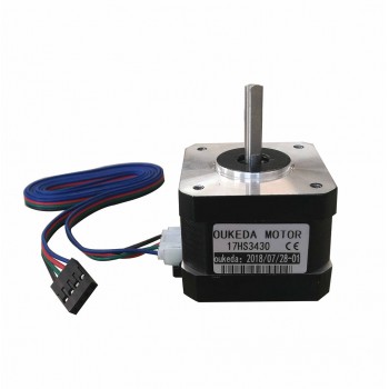OUKEDA NEMA 17 Stepper Motor 2 Phase 1.8° 28Ncm D-cut 0.4A 12V  42 × 42mm