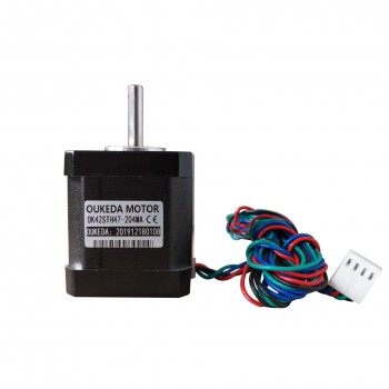 Oukeda NEMA 17 Stepper Motor 46Ncm 0.9deg 2.8V 2A D-cut 42mm 2-Phase