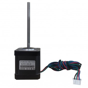 OUKEDA NEMA 17 Stepper Motor for 3D Printer 44Ncm 0.9° 2.8V 2.0A 2 Phase Long Shaft 80mm