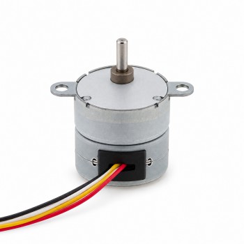 Oukeda PM25 Permanent Magnet Stepper Motor with Gearbox 25mm 10:1 Ratio 7.5° 14.7 Ncm 12V PM Stepper Motor