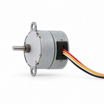 Oukeda PM25 Permanent Magnet Stepper Motor with Gearbox 25mm 10:1 Ratio 7.5° 14.7 Ncm 12V PM Stepper Motor