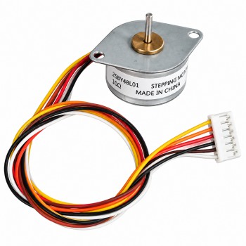 Oudeka Permanent Magnet PM Stepper Motor 25mm 7.5° 5V 0.5A 1.18 Ncm 4-Phase 6-Wire