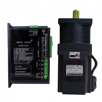 OUKEDA Brushless DC Motor with BLDC Driver Kit Planetary Gearbox 3:1-216:1 48V 2.5Nm 3500RPM 86mm