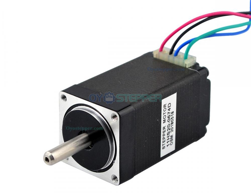 Dual Shaft Nema 11 Stepper Motor Bipolar 1.8 Degree 12Ncm (17.04oz.in) 0.67A 6.2V 28x28x51mm 4 Wires