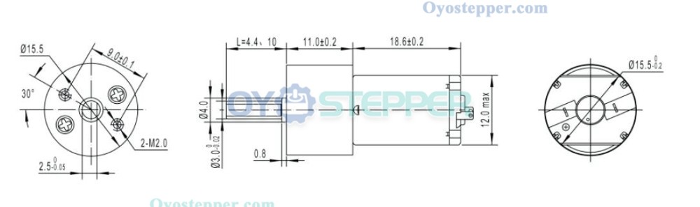 6V 12V Brushed DC Gear Motor with Spur Gear 0.5kg.cm Small Electric DC Gear Motor