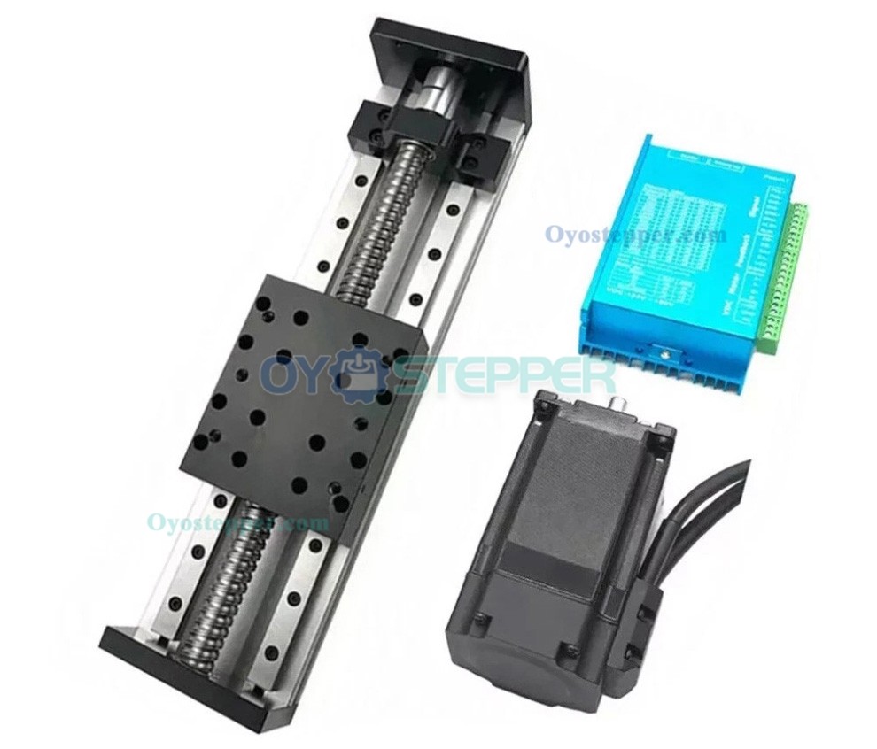CNC Linear Double Guides 10-132lbs BallScrew Slide Table Motion Stage Motor Kit CNC Linear Double Guides 10-132lbs BallScrew Slide Table Motion Stage Motor Kit