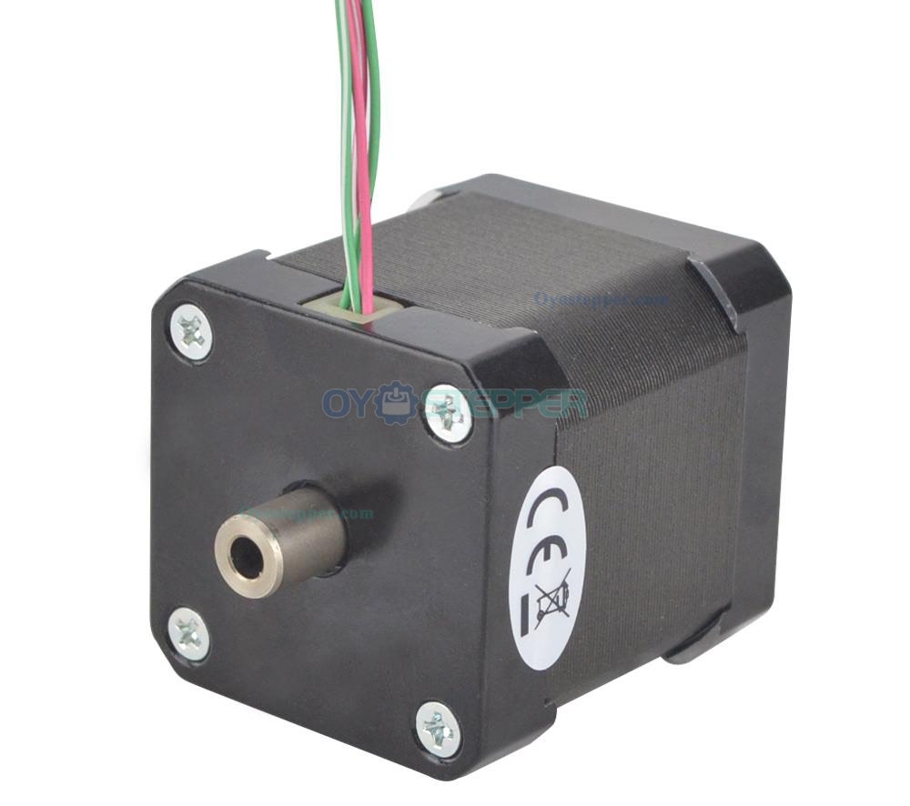 Nema 17 Hollow Shaft Stepper Motor Bipolar 1.8 Deg 0.36 Nm(42.49oz.in) 1.5A 42x42x47.75mm 4 Wires