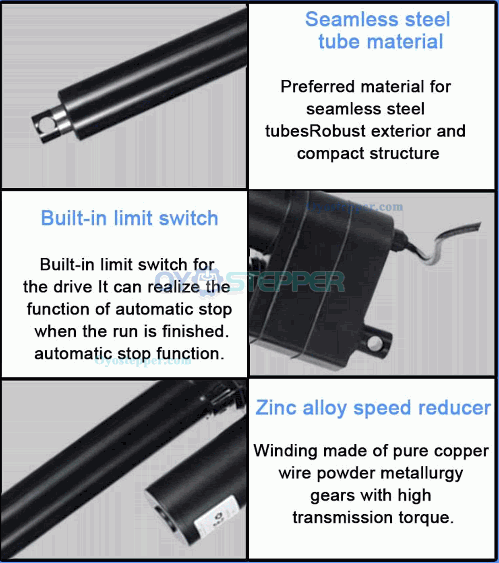 Heavy Duty Electric Linear Actuator DC 220 lb - 2204 lb 12/24V IP65 50-500mm Stoke Heavy Duty Electric Linear Actuator DC 220 lb - 2204 lb 12/24V IP65 50-500mm Stoke