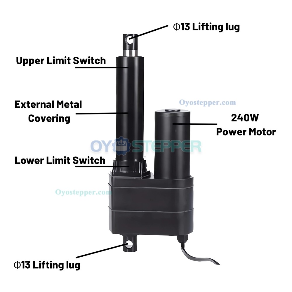 Heavy Duty Electric Linear Actuator DC 220 lb - 2204 lb 12/24V IP65 50-500mm Stoke Heavy Duty Electric Linear Actuator DC 220 lb - 2204 lb 12/24V IP65 50-500mm Stoke