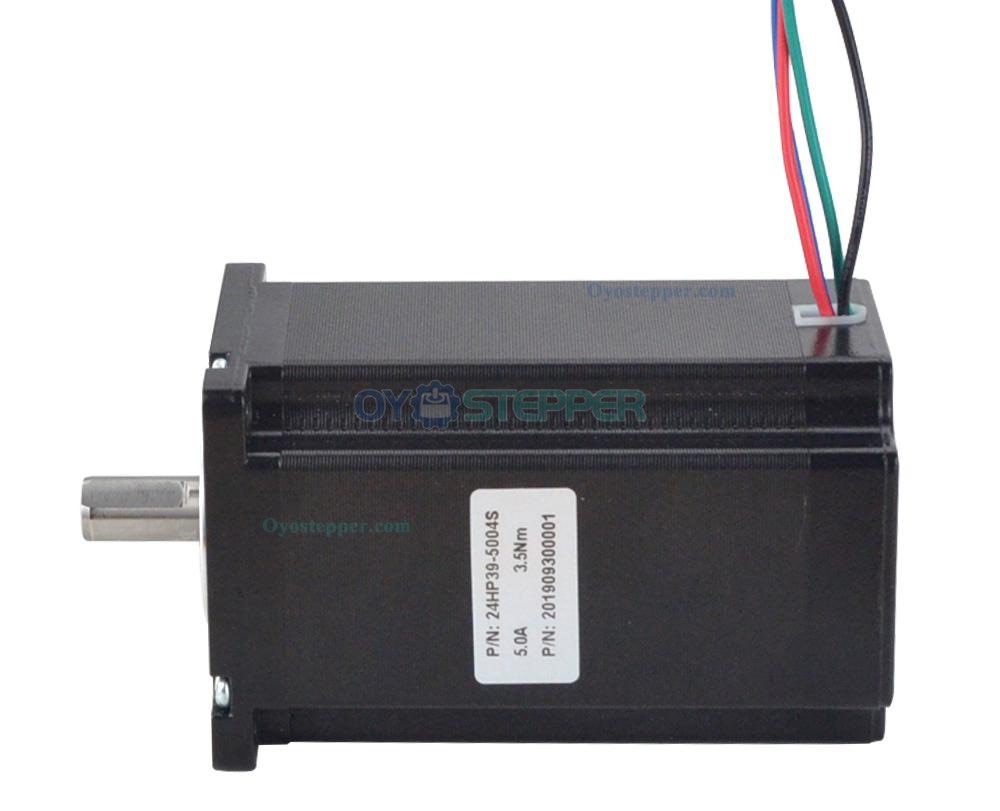 Nema 24 Stepper Motor Bipolar 2 Phase 1.8 Degree 3.5 Nm(495.74oz.in) 5.0A 60x60x97.8mm 4 Wires Keyway Shaft