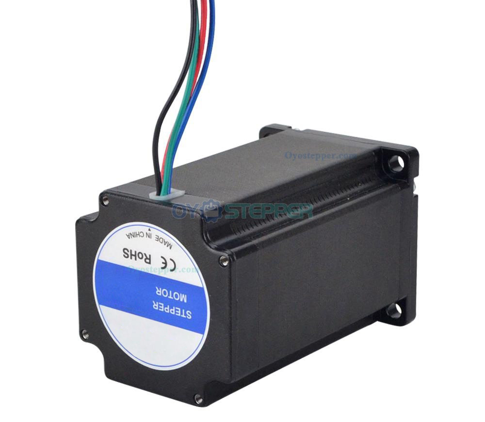 Nema 24 Stepper Motor Bipolar 2 Phase 1.8 Degree 3.5 Nm(495.74oz.in) 5.0A 60x60x97.8mm 4 Wires Keyway Shaft