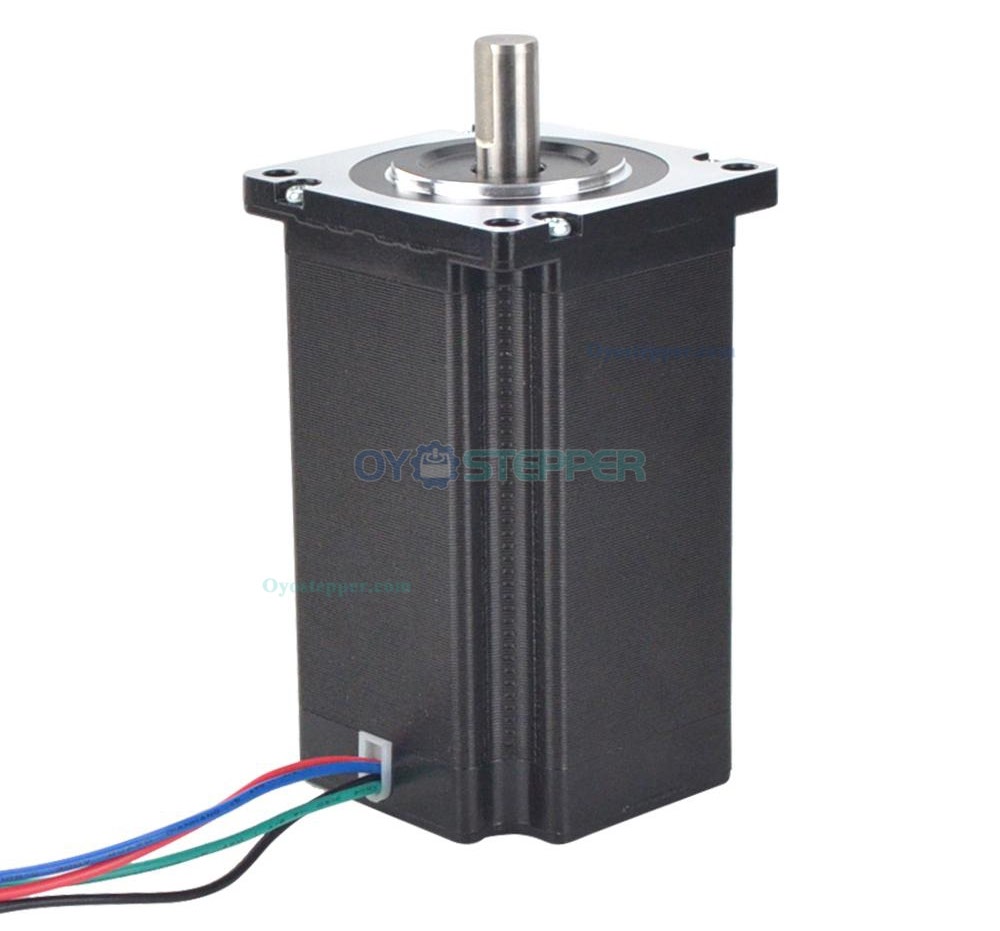 Nema 24 Stepper Motor Bipolar 2 Phase 1.8 Degree 3.5 Nm(495.74oz.in) 5.0A 60x60x97.8mm 4 Wires Keyway Shaft