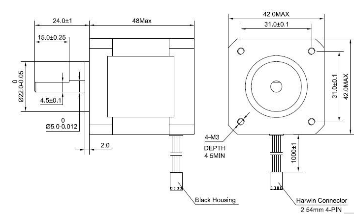 5 PCS Nema 17 Stepper Motor Bipolar 1.8 Deg 59Ncm 2A for DIY 3D Printer Motor CNC Robot 3D Printer 17HS19-2004S1