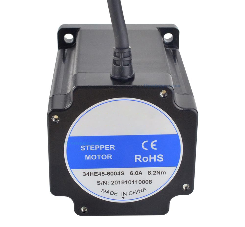 E Series Nema 34 Bipolar High Torque Stepper Motor 1.8 Degree 8.2 Nm(1161.45oz.in) 6.0A 86x86x114mm 4 Wires