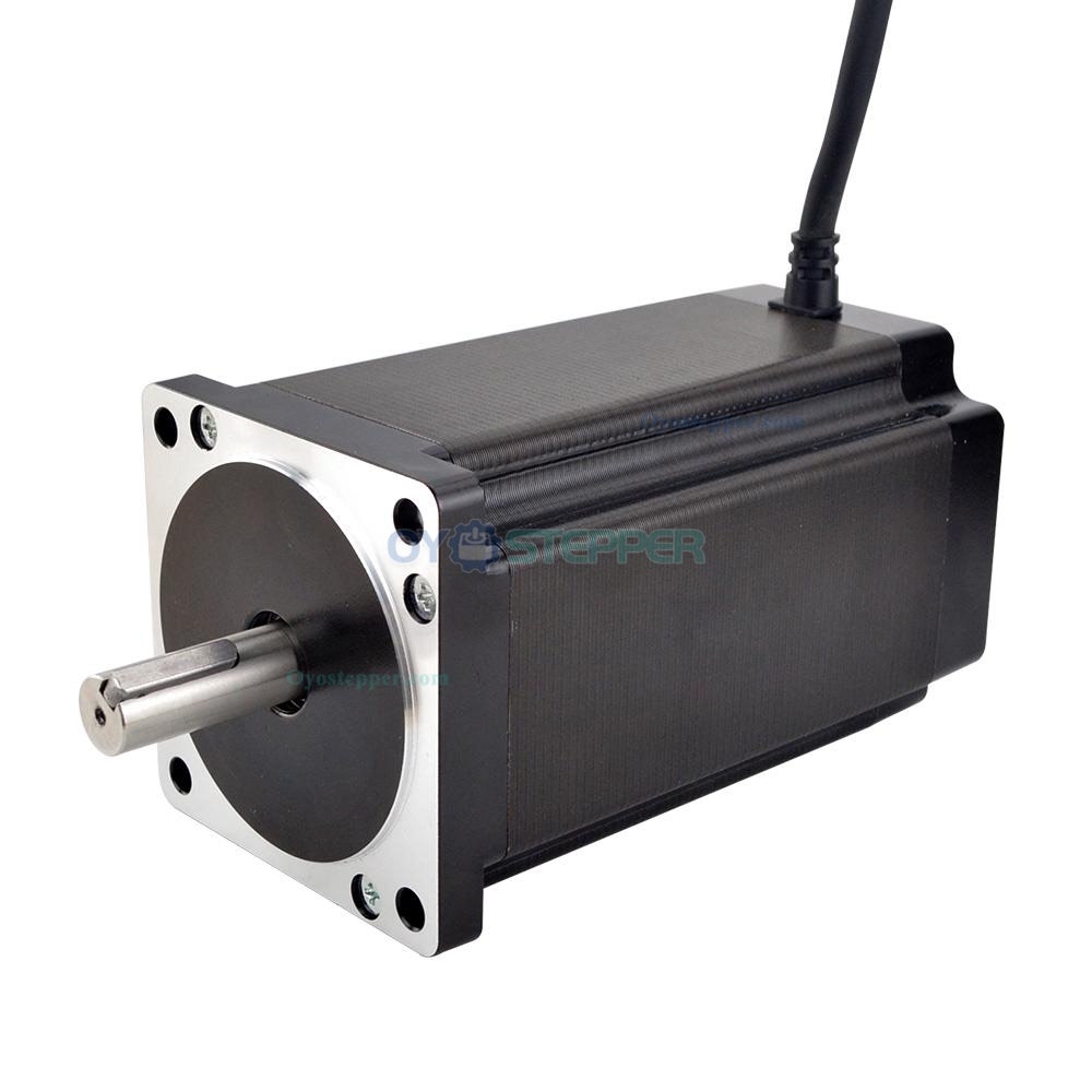 E Series Nema 34 Stepper Motor High Torque Bipolar 1.8 Degree 12.0 Nm(1699.68oz.in) 2 Phase 6.0A 4 Wires Keyway Shaft 