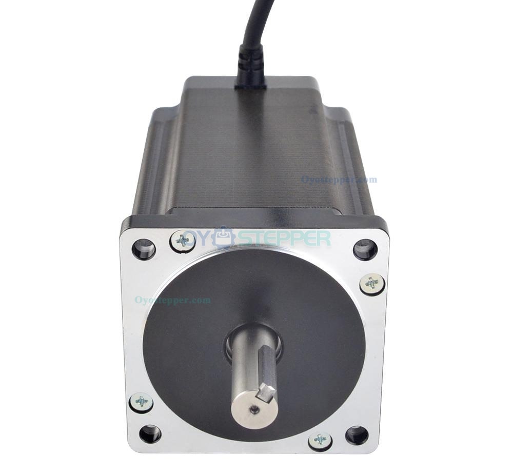 E Series Nema 34 Stepper Motor High Torque Bipolar 1.8 Degree 12.0 Nm(1699.68oz.in) 2 Phase 6.0A 4 Wires Keyway Shaft 