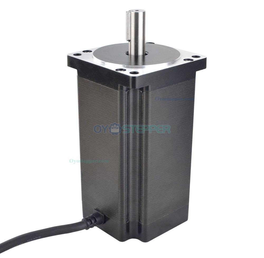 E Series Nema 34 Stepper Motor High Torque Bipolar 1.8 Degree 12.0 Nm(1699.68oz.in) 2 Phase 6.0A 4 Wires Keyway Shaft 