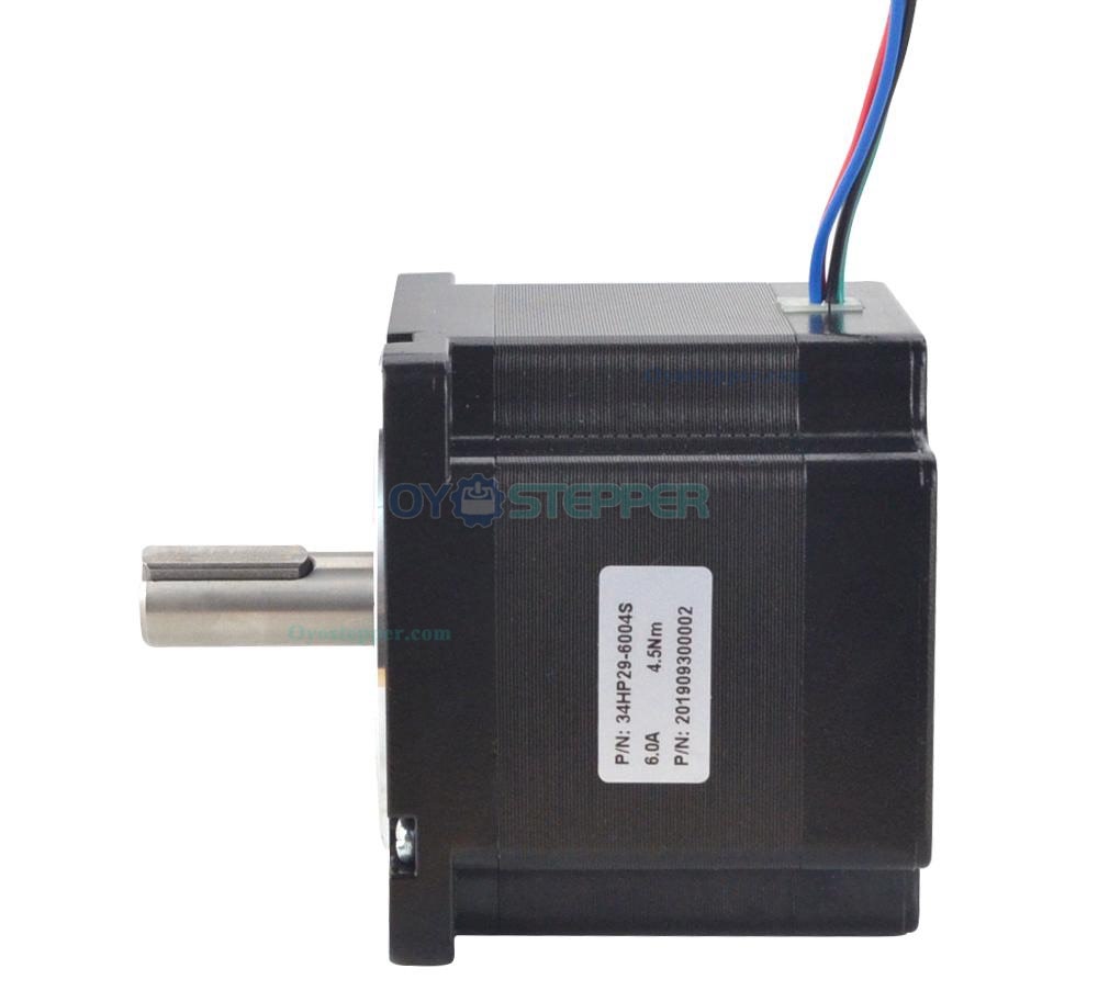 Nema 34 Stepper Motor Bipolar 1.8 Degree 4.5 Nm(637.38oz.in) 6.0A  2 Phase 4 Wires Keyway Shaft