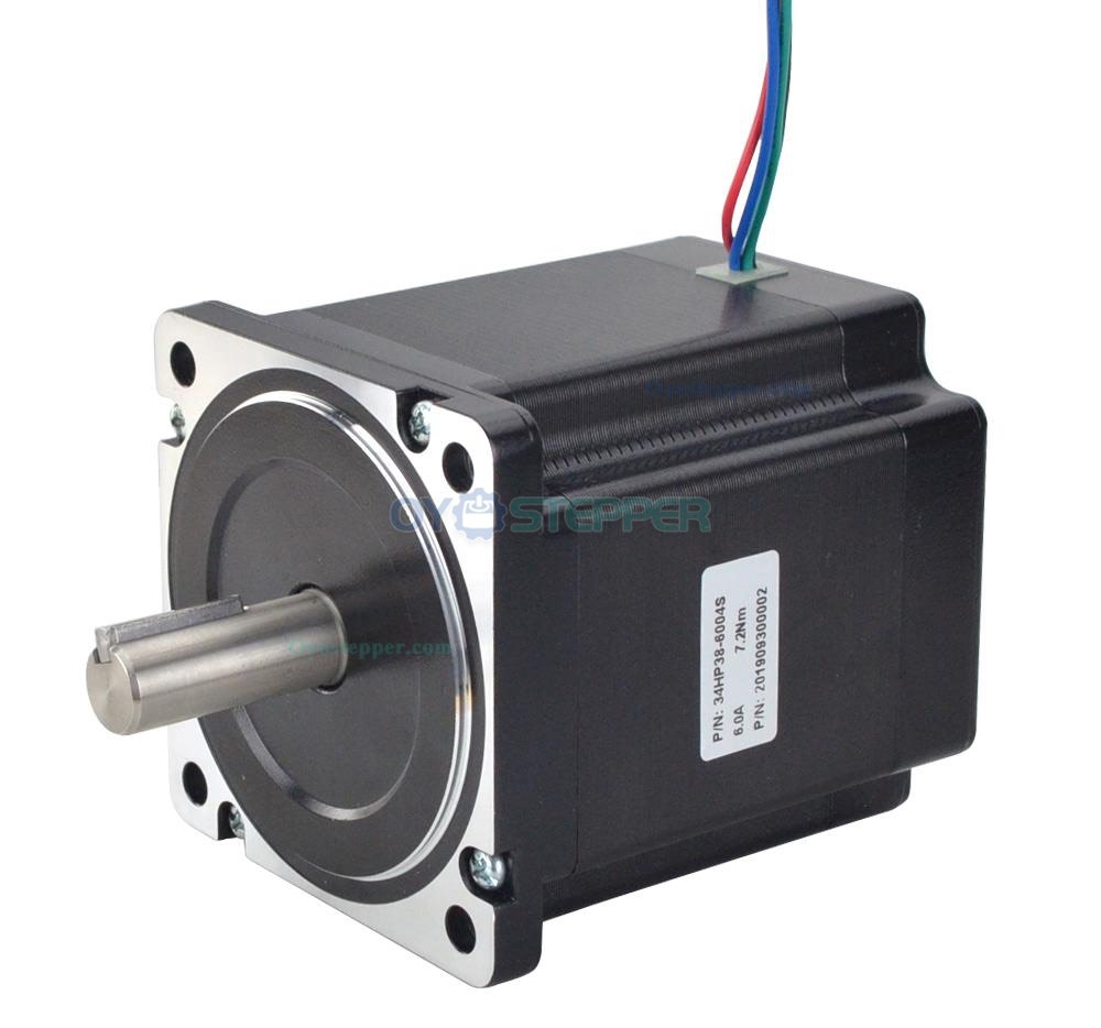 Nema 34 High Torque Stepper Motor Bipolar 1.8 Degree 7.2 Nm(1019.81oz.in) 6.0A 2 Phase 4 Wires Keyway Shaft 