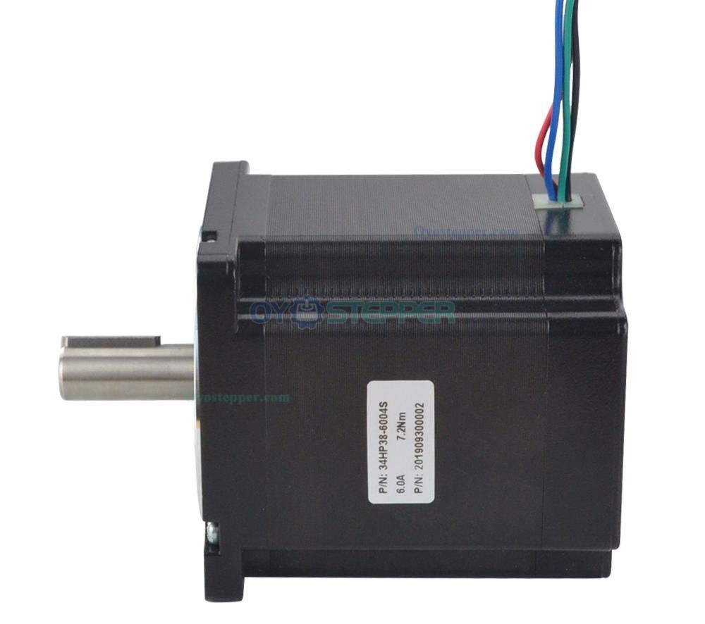 Nema 34 High Torque Stepper Motor Bipolar 1.8 Degree 7.2 Nm(1019.81oz.in) 6.0A 2 Phase 4 Wires Keyway Shaft 