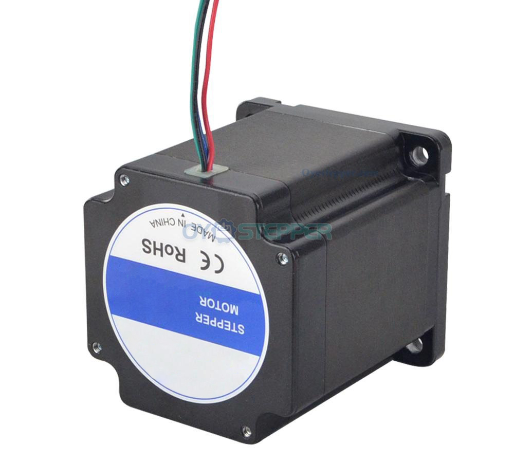 Nema 34 High Torque Stepper Motor Bipolar 1.8 Degree 7.2 Nm(1019.81oz.in) 6.0A 2 Phase 4 Wires Keyway Shaft 