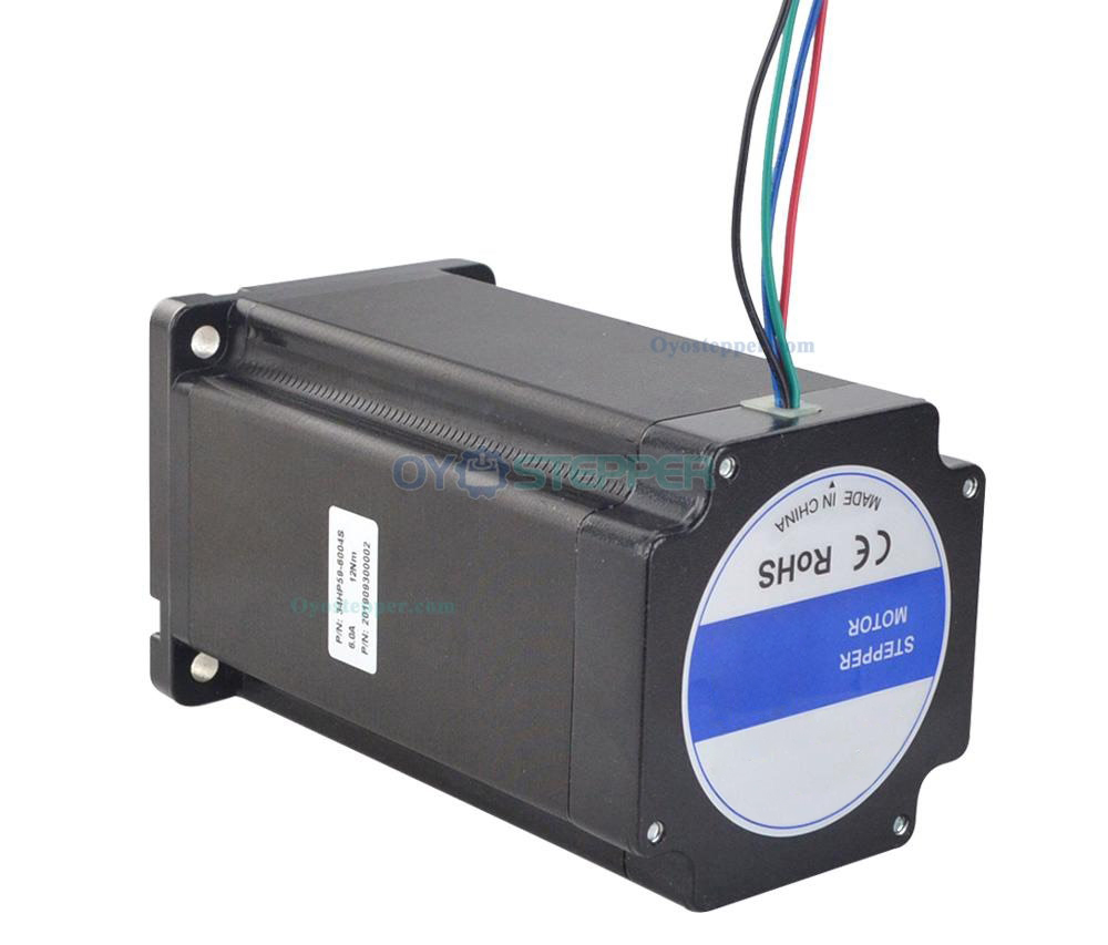 Nema 34 Stepper Motor Bipolar 1.8 Degree 12 Nm(1700oz.in) 2 Phase 6.0A 86x86x150.6mm 4 Wires