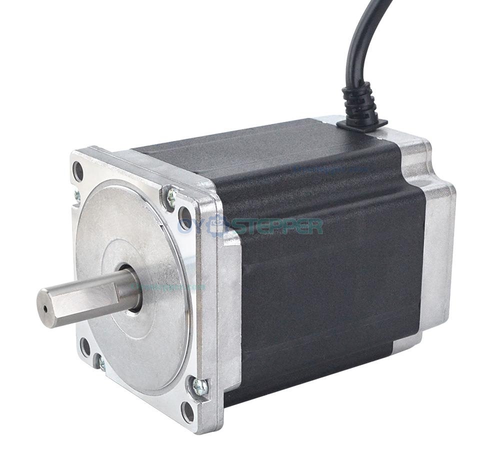 Nema 34 CNC Stepper Motor 1.8 Deg 8.5Nm (1203.94oz.in) 4 Wires High Torque Stepping Motor D-Cut Shaft