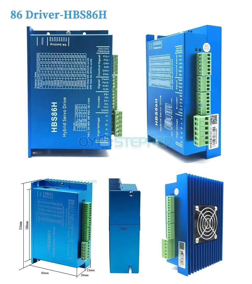 HBS86H Closed-Loop Stepper Driver for NEMA 34 86mm Stepper Motor Hybrid Servo Drive