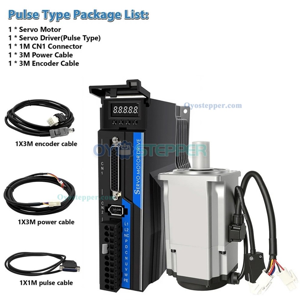 400W/750W/1KW AC Servo Motor Driver Kit 1.27Nm / 2.39Nm / 3.18Nm 3000RPM Pulse, Ethernet, Canopen with 21-bit Encoder 400W/750W/1KW AC Servo Motor Driver Kit 1.27Nm / 2.39Nm / 3.18Nm 3000RPM Pulse, Ethernet, Canopen with 21-bit Encoder