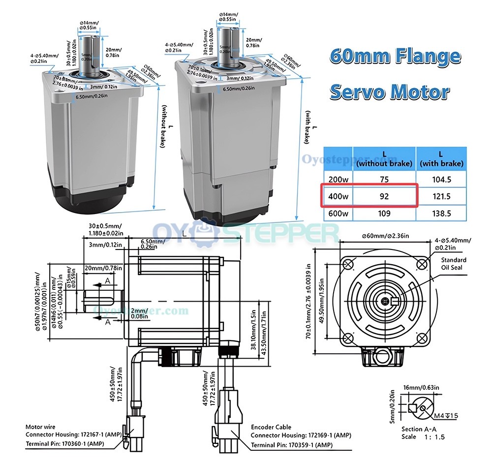 400W/750W/1KW AC Servo Motor Driver Kit 1.27Nm / 2.39Nm / 3.18Nm 3000RPM Pulse, Ethernet, Canopen with 21-bit Encoder 400W/750W/1KW AC Servo Motor Driver Kit 1.27Nm / 2.39Nm / 3.18Nm 3000RPM Pulse, Ethernet, Canopen with 21-bit Encoder