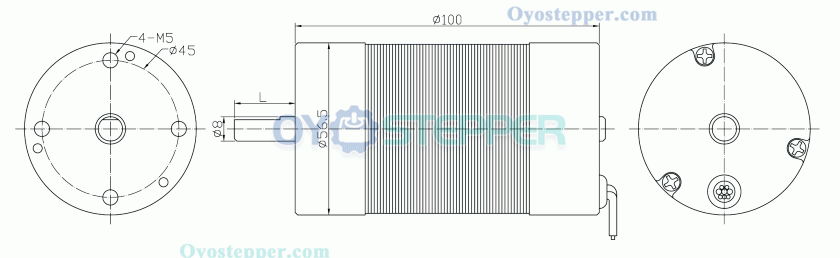 12V 24V Brushless DC Motors High Torque DC BLDC Motor 2kg.cm 800-8000RPM