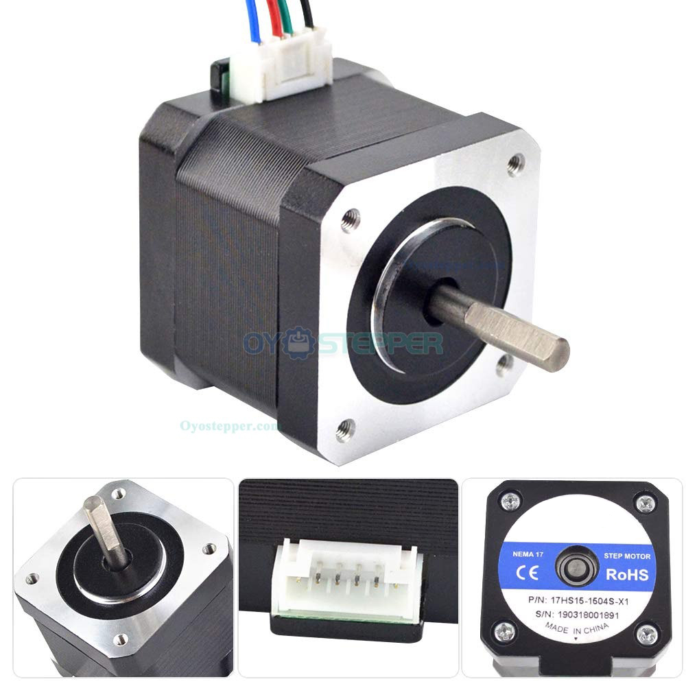 Nema 17 Stepper Motor Bipolar 1.5A 1.8 Degree 45Ncm 12V for DIY CNC/ 3D Printer/Extruder