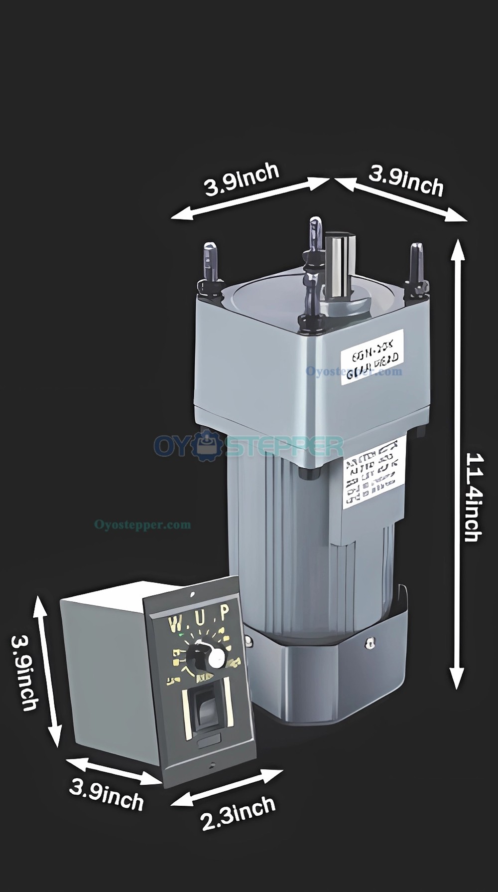 250W AC Induction Motor with Gearbox 10:1 16Nm 135RPM Gear Reduction Motor with Variable Speed Control