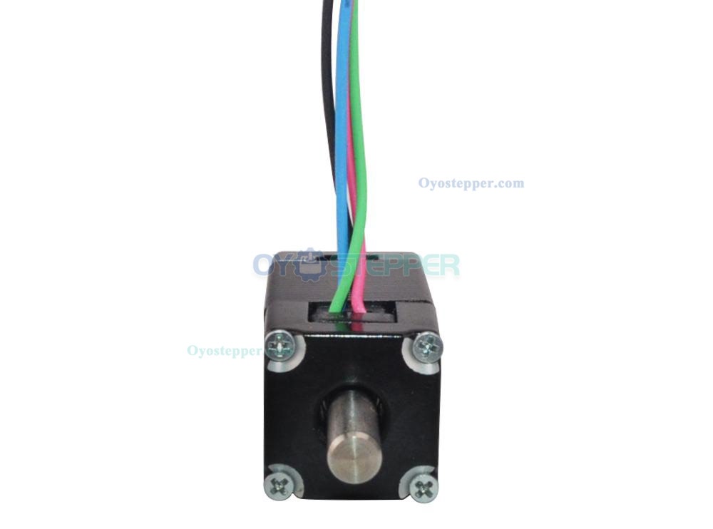 Mini Daul Shaft Nema 6 Stepper Motor Bipolar 1.8 Degree 0.58Ncm (0.82oz.in) 0.3A 14x14x30mm 4 Wires