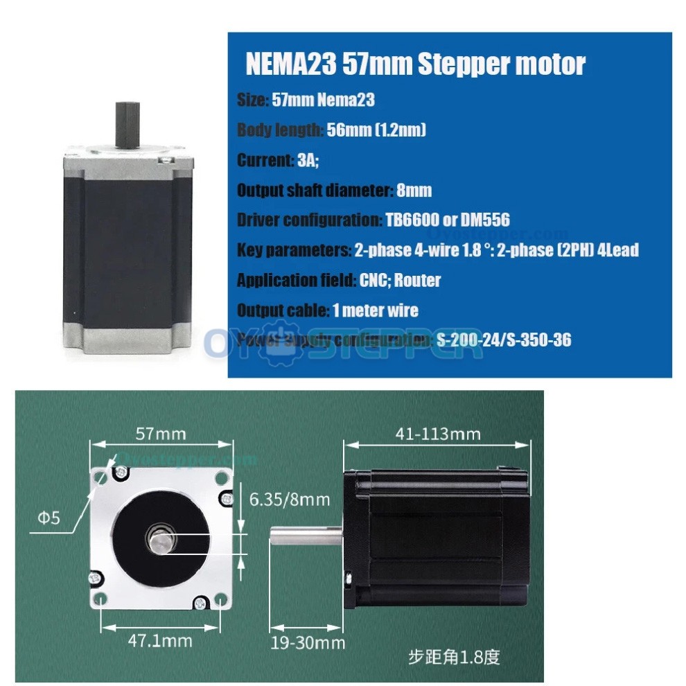 Motorized Linear Stage Ballscrew CNC Slide Table Kit with Nema 23 Motor, Driver & Power Supply Motorized Linear Stage Ballscrew CNC Slide Table Kit with Nema 23 Motor, Driver & Power Supply