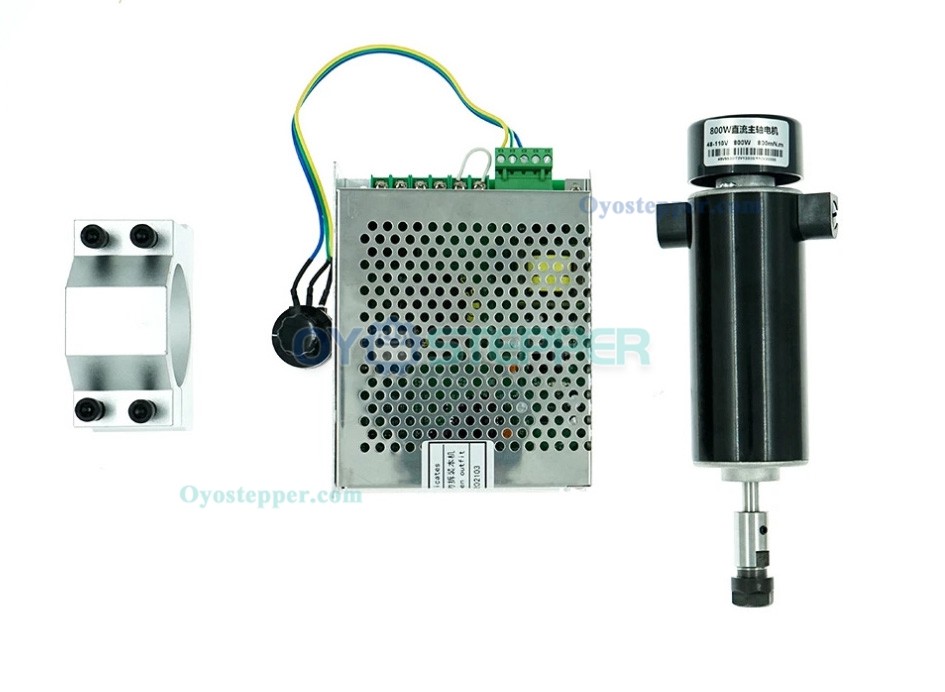 800W CNC Spindle Motor Kit Air Cooled ER11 Chuck Spindle Speed Power 52mm Clamp 800W CNC Spindle Motor Kit Air Cooled ER11 Chuck Spindle Speed Power 52mm Clamp