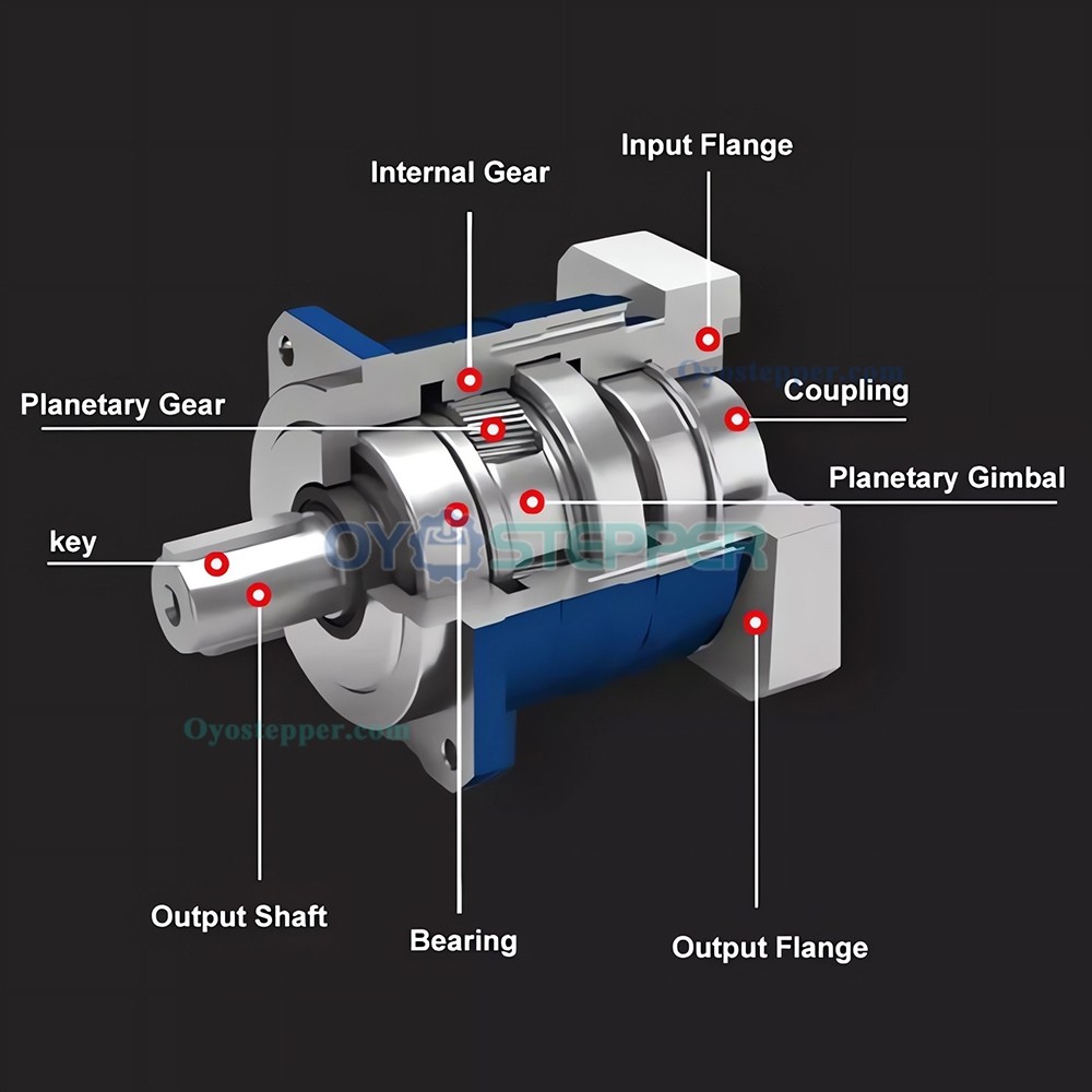 NEMA 34 Planetary Gearbox 5:1~100:1 86mm Stepper Motor Gear Speed Reducer 14mm Input