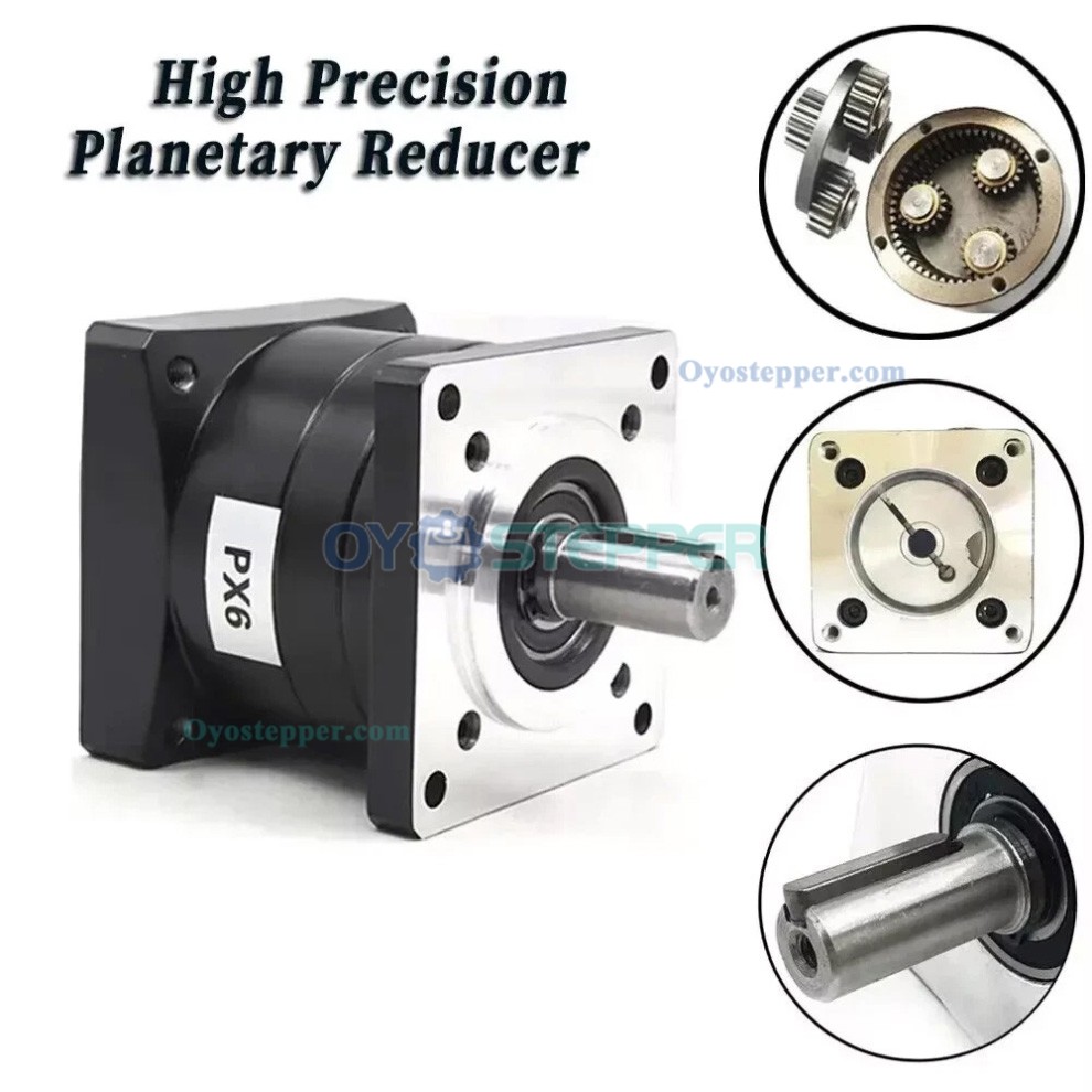 NEMA 34 Planetary Gearbox 5:1~100:1 86mm Stepper Motor Gear Speed Reducer 14mm Input NEMA 34 Planetary Gearbox 5:1~100:1 86mm Stepper Motor Gear Speed Reducer 14mm Input