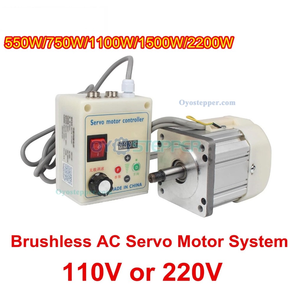 550W / 750W / 1.1KW / 1.5KW / 2.2KW 1.85 Nm-6.85 Nm Brushless AC Servo Motor with Speed Controller CNC Kit 550W / 750W / 1.1KW / 1.5KW / 2.2KW 1.85 Nm-6.85 Nm Brushless AC Servo Motor with Speed Controller CNC Kit