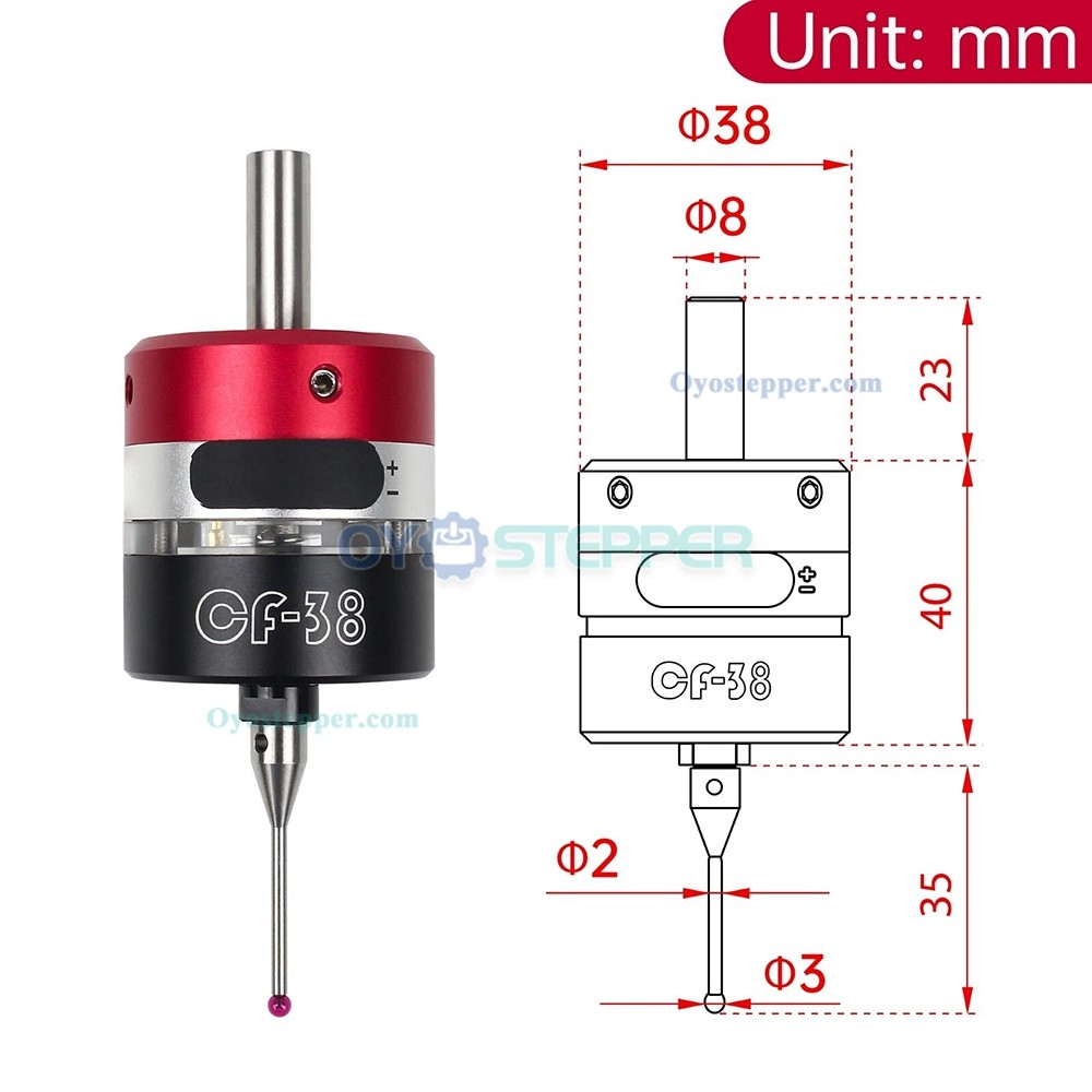 CF-38 3D Trigger Edge Finder for CNC Milling Touch Probe Trigger Edge Finder CF-38 3D Trigger Edge Finder for CNC Milling Touch Probe Trigger Edge Finder