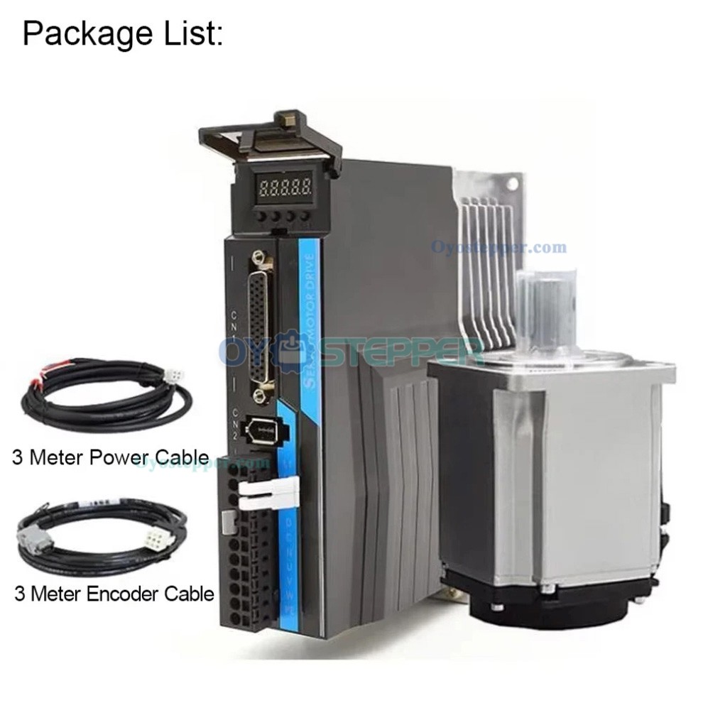 100W-1000W AC Servo Motor EtherCAT Drive CNC Kit 0.318-3.18 N.m with 21 Bit Magnetic Encoder 100W-1000W AC Servo Motor EtherCAT Drive CNC Kit 0.318-3.18 N.m with 21 Bit Magnetic Encoder