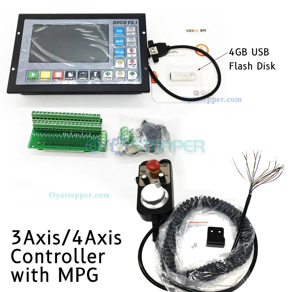 DDCS V3.1 3 Axis / 4 Axis Electronic Numerical CNC Motion Controller Offline CNC Standalone Control 500KHz DDCS V3.1 3 Axis / 4 Axis Electronic Numerical CNC Motion Controller Offline CNC Standalone Control 500KHz