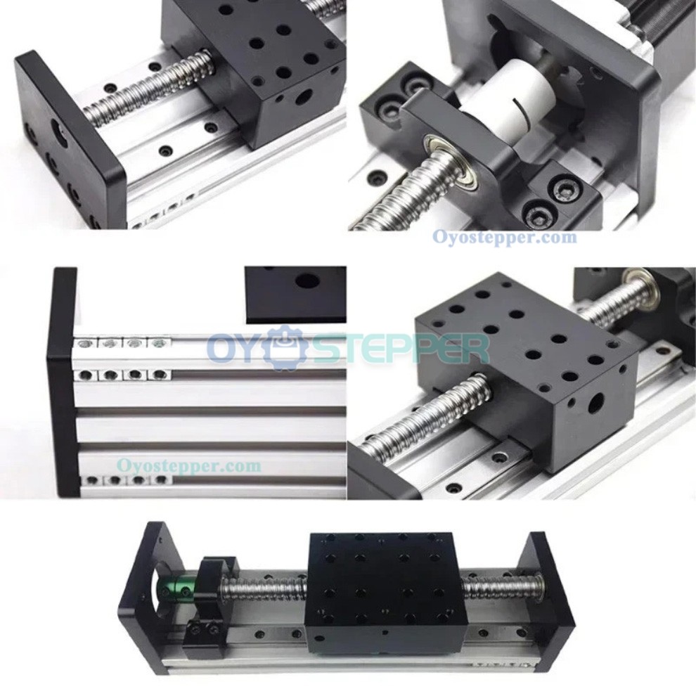 Motorized Ballscrew Linear Slide Fit Nema 17 / Nema 23 Stepper Motors CNC Linear Motion Stage Motorized Ballscrew Linear Slide Fit Nema 17 / Nema 23 Stepper Motors CNC Linear Motion Stage