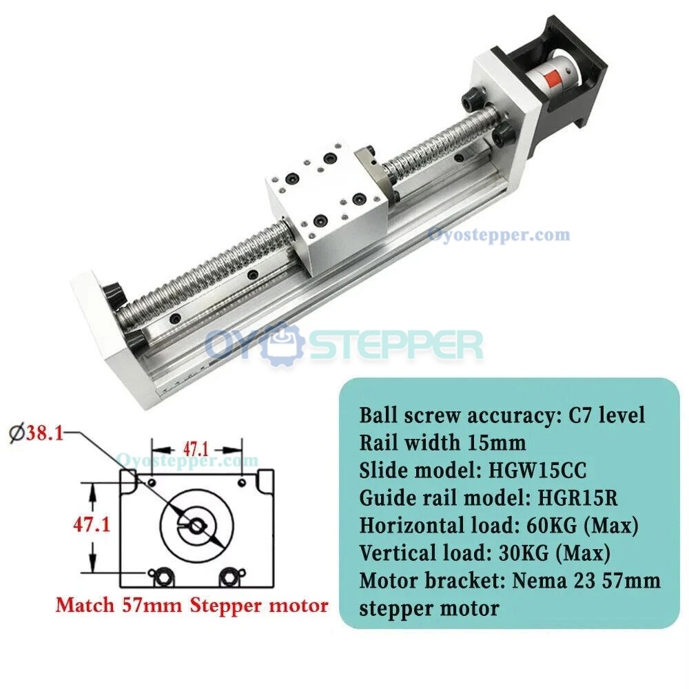 Linear Guide Rail Ballscrew Linear Module Table CNC Slide Motion Stage Stroke 100mm-300mm Linear Guide Rail Ballscrew Linear Module Table CNC Slide Motion Stage Stroke 100mm-300mm