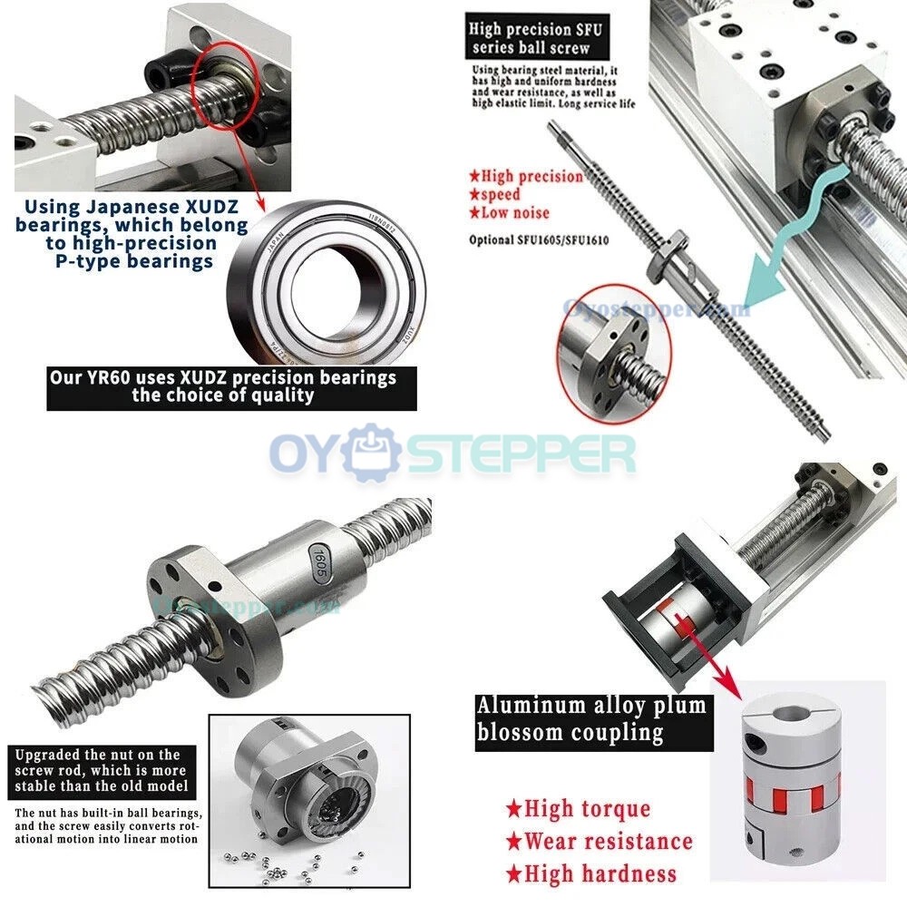 Linear Guide Rail Ballscrew Linear Module Table CNC Slide Motion Stage Stroke 100mm-300mm Linear Guide Rail Ballscrew Linear Module Table CNC Slide Motion Stage Stroke 100mm-300mm