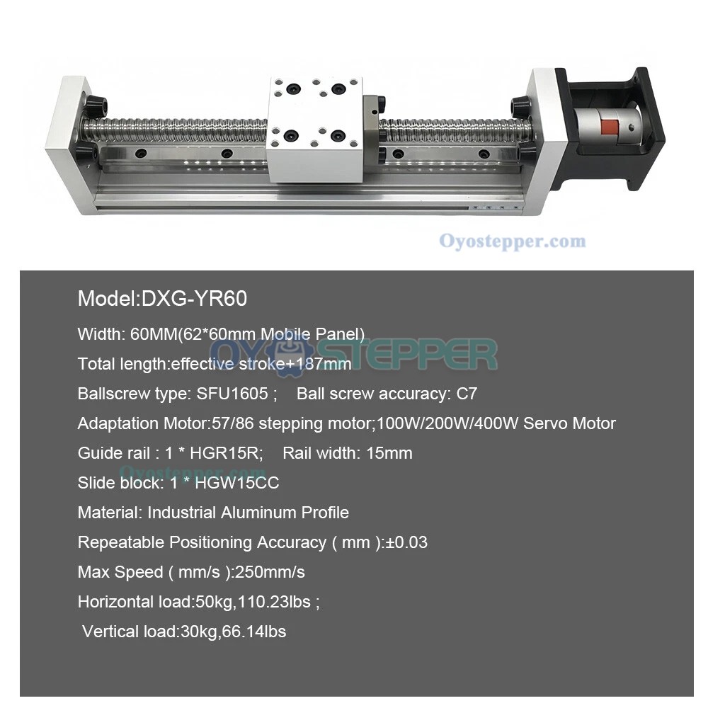 Linear Guide Rail Ballscrew Linear Module Table CNC Slide Motion Stage Stroke 100mm-300mm Linear Guide Rail Ballscrew Linear Module Table CNC Slide Motion Stage Stroke 100mm-300mm