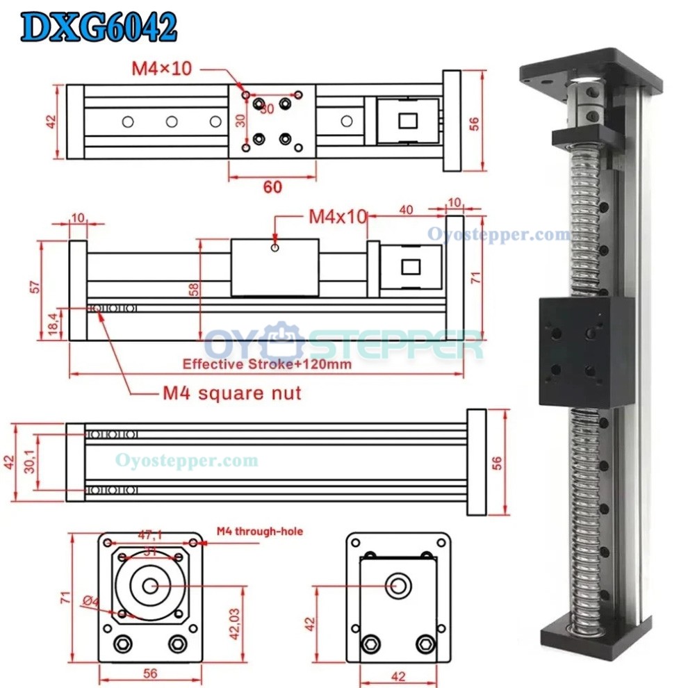Mini Linear Slide Stage 42mm Width Single Guide Rail CNC Ball Screw Module with Neme 23 Stepper Motor Mini Linear Slide Stage 42mm Width Single Guide Rail CNC Ball Screw Module with Neme 23 Stepper Motor