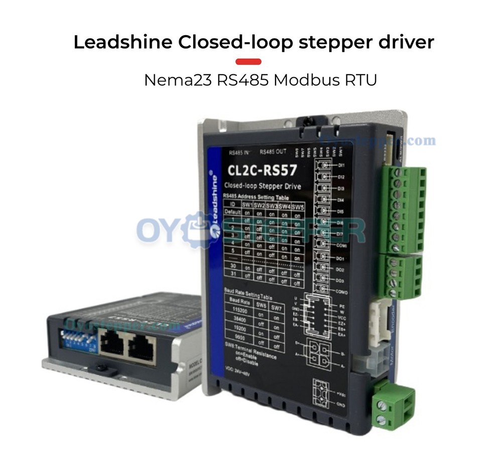 Leadshine CL2C-RS57 0-7A 20-50VDC Nema 23 RS485 Closed Loop Stepper Motor Driver